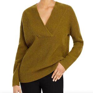 Vince Overlap V-Neck Tunic In Heather Botanica